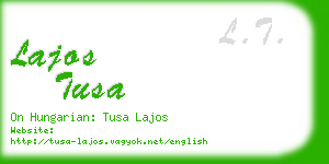 lajos tusa business card